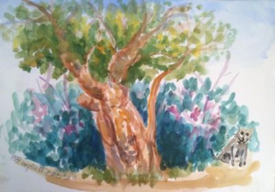 Samuel Nissenbaum, 2019 - 1924. aquarelle on paper, 35 by 50 cm. Signed. Samuel has exhibited in 