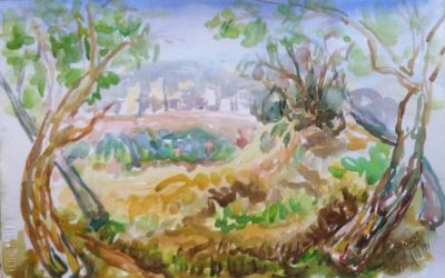 Samuel Nissenbaum, 2019 - 1924. aquarelle on paper, 35 by 50 cm. Signed. Samuel has exhibited in 