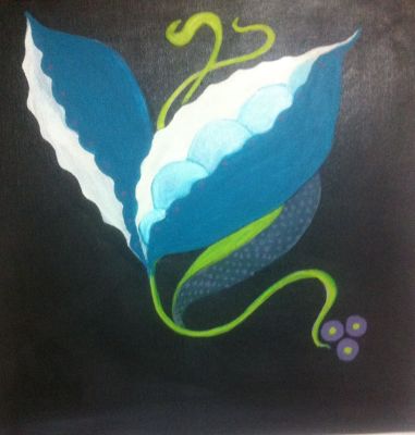 נעמי ברקוביץ. נ.1948. אקריליק על בד. 40 על 40 ס"מ. חתום. פסלת וציירת הציגה בתערוכות יחיד 