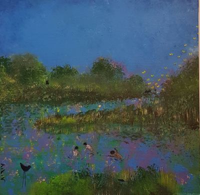 Edit Alfasi, B. 1954, Acrylic on canvas, 50 by 50 cm. Signed. Edit Alfasi, (Israel) 1954. 
From 