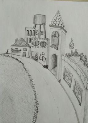 נעמי ברקוביץ. רישום בעיפרון, A4 לא ממוסגר