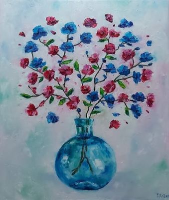 Tatiana Krilova, oil on canvas, 70 by 60 cm. Signed