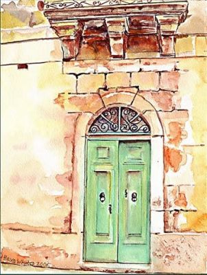 Haya White, b. 1948, Aquarelle on paper, 40 by 30 cm. Signed. Haya White, Born on Kibbutz Tirat 