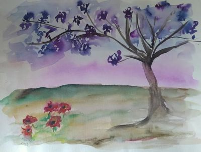 Aquarelle on paper, 30 by 40 cm