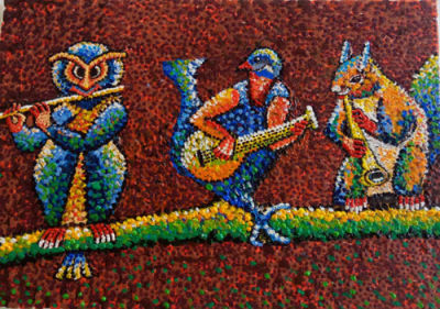 Tamar Ben David, acrylic on canvas, 25 by 35 cm. Signed, . Artist Tamar Ben Deyvid 
Over the 