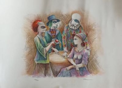 Paul Kor (1926-2001), 56 by 45 cm, lithography, signed and numbered. Unframed