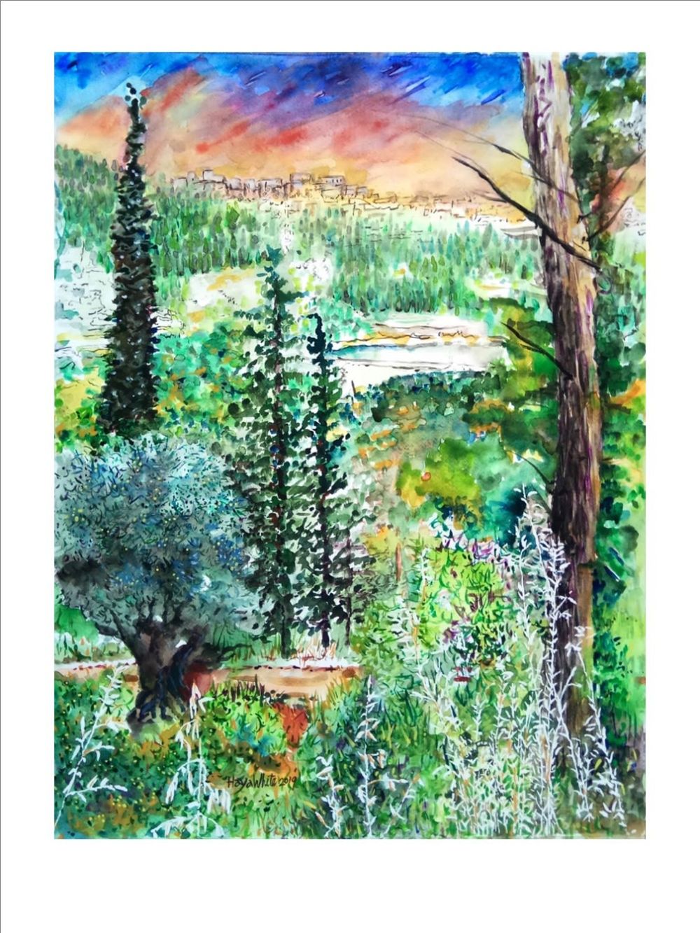 Haya White, b. 1948, Print on paper, 42 by 29 cm. Signed and numbered by hand. Unframed