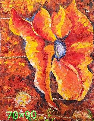 Dorit Dror, Oil on canvas, 90 by 70 cm, signed. Dorit Dror was born in kibbutz Hefziba Israel in 