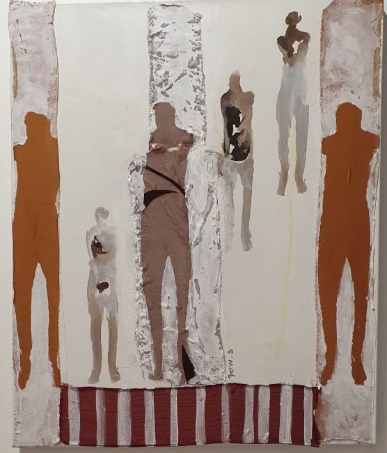 Zehava Messer, mixed technique on canvas, 60 by 50 cm, signed. Born in Czechia 
Living and 