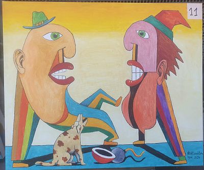 יגאל ליכטנשטיין, שמן על בד, 50 על 60 ס"מ, חתום