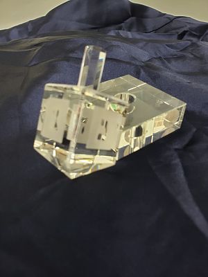 Dreidl, quality crystal, handmade, Hillel Mitrani design,