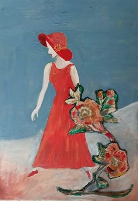 Nomi Berkowiz, b. 1948, Acrylic on canvas, 50 by 35 cm. Signed. Sculptor and painter. Exhibited 