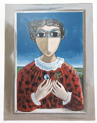 יוסל ברגנר, 2017 - 1920, הדפס משי, 60 על 50 ס"מ, גליון 80 על 60 ס"מ, חתום וממוספר