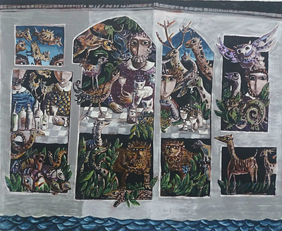 יוסל ברגנר, 2017 - 1920, הדפס משי, 63 על 77 ס"מ. חתום וממוספר. גילון 75 על 91 ס"מ.