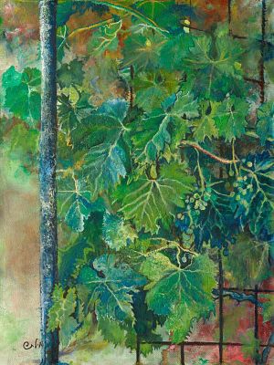 אילת פולק, נ.1976, שמן על בד, 40 על 30 ס"מ, חתום