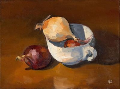 אלה שמעוני, נ. 1946, שמן על בד, 30 על 40 ס"מ, חתום. ילידת 1946 מוסקבה, בריה"מ 
למדה אצל הציירים: 