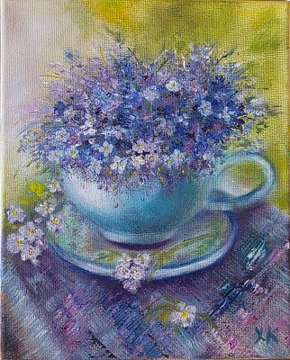 יוליה קפלן, שמן על בד, 30 על 24 ס"מ, חתום