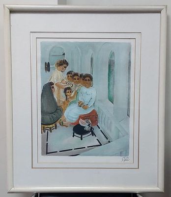 נחום גוטמן, 1898-1980, ליטוגרפיה, חתום בפלטה, 55 על 45 ס"מ, עם מסגרת 80 על 70 ס"מ