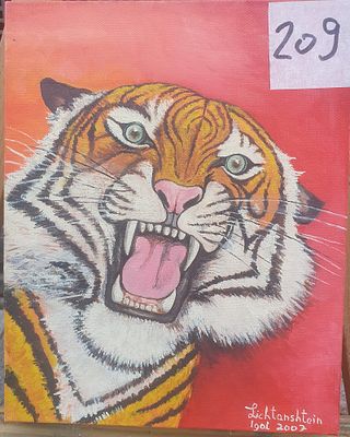 Igal Lichtenstein, 1953- 2024, oil on canvas, 25 by 20 cm, signed. Iigal Lichtenstein, born in 