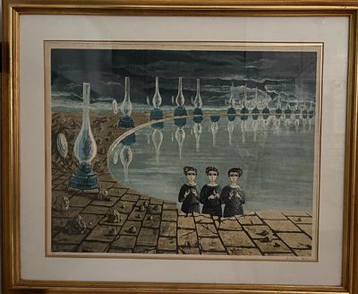 יוסל ברגנר, 2017 - 1920, ליטוגרפיה , 46 על 57 ס"מ, חתום וממוספר , כולל מסגרת: 74 על 76 ס"מ