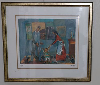 נחום גוטמן, 1898-1980, ליטוגרפיה, חתום בפלטה, 30 על 40 ס"מ