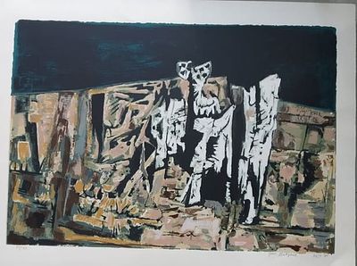 ירושלים, יוסל ברגנר, 2017 - 1920, ליטוגרפיה , נדיר, 50 על 60 ס"מ, חתום וממוספר, לא ממוסגר