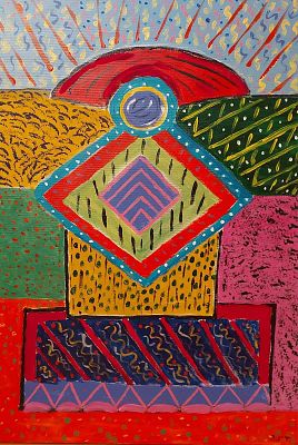 Dina Normand, aquarelle on canvas, 71 by 51 cm, signed