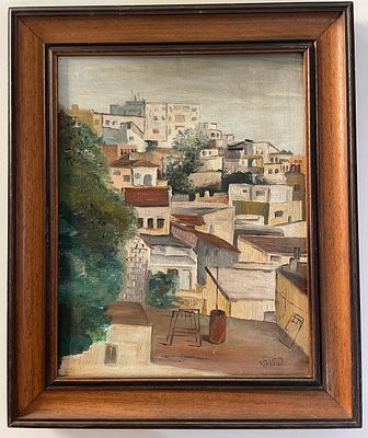 פרלמוטר, שמן על בד, 45 על 35 ס"מ. חתום