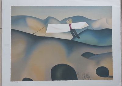 נפתלי בזם, 1924-2018,ליטוגרפיה מורלו פריז מס 28/100 גודל 60 על 80 ס"מ