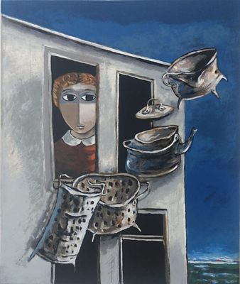 יוסל ברגנר, 2017 - 1920, ליטגרפיה הדפס משי, גודל הדפסה 60 על 50 ס"מ. גילון 80 על 58 ס"מ. חתום 