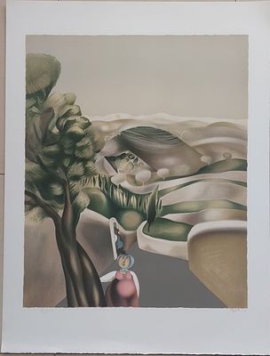 נפתלי בזם, 1924-2018, ליטוגרפיה מורלו פריז מס 71/100 גודל 80 על 60 ס"מ