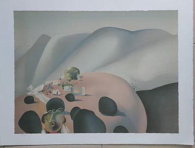 נפתלי בזם, 1924-2018, ליטוגרפיה מורלו פריז מס 89/100 גודל 60 על 80 ס"מ