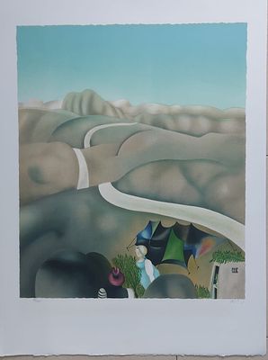 נפתלי בזם, 1924-2018, ליטוגרפיה מורלו פריז מס 89/100 גודל 80 על 60 ס"מ