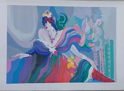 יצחק מימון, הדפס משי, (ליטוגרפיה). 60 על 84 ס"מ, חתום וממוספר