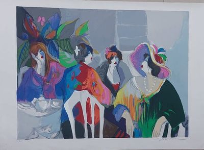 יצחק מימון, הדפס משי, (ליטוגרפיה). 60 על 84 ס"מ, חתום וממוספר