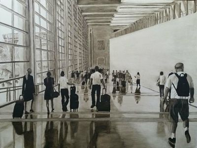 אילן גולדשטיין, נ.1975. שמן על בד, 60 על 80 ס"מ, חתום. אילן גולדשטיין, נולד בניו יורק (1975), חי 