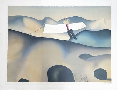 נפתלי בזם, 1924-2018,ליטוגרפיה, 60 על 80 ס"מ, חתום. יש חותמת מרלו ללא מספור
