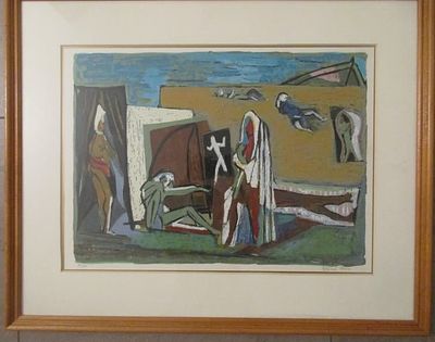 Marcel Janko. Lithograph, 42 by 58 cm, Signed, numbered, framed, size 62 by 78 cm