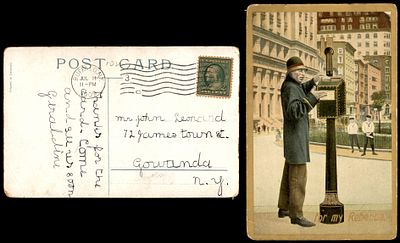 יודאיקה : גלויה עתיקה - " לרבקה שלי " נשלחה בארה"ב 1909