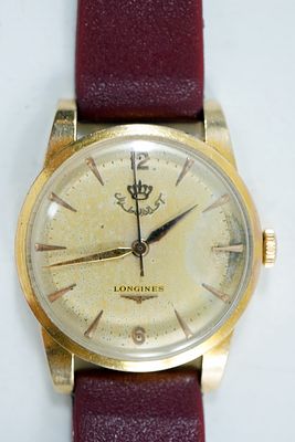 שעון נדיר של לונגין .Longines .ציפוי זהב. מהדורה מיוחדת ומוגבלת מתנה מאת מלך ירדן חוסיין.