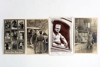 ארבע גלויות של המלך קרל הראשון, קיסר אוסטריה (1916–1918).