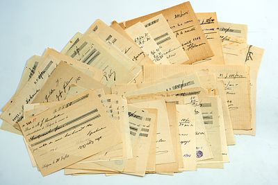 לוט קבלות מתושבי המושבה סג'רה (אילניה), 1902–1912.