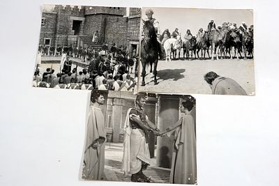 שלושה צילומים מתוך הסרט 'שאול ודוד', 1964, בבימוי מרסלו בלאדי.