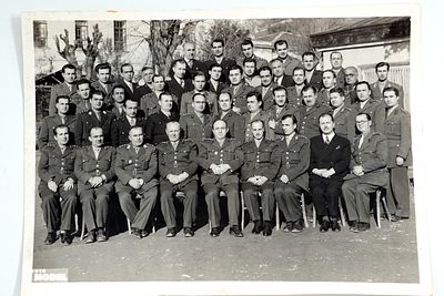 צילום גדול של אנשי צבא באקדמיה הצבאית באיסטנבול, טורקיה, 1947.