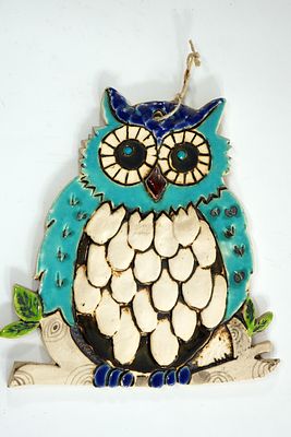 ינשוף קרמיקה תוצרת ישראל חתום מאחור