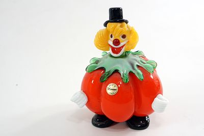 פסל זכוכית מורנו (Murano) בדמות ליצן