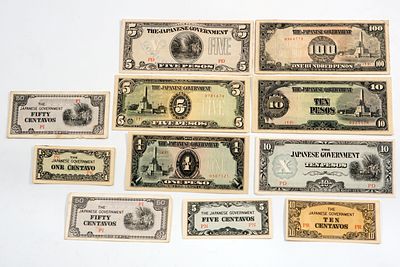 11 שטרות של ממשלת יפן במלחמת העולם השנייה, 1942–1945.