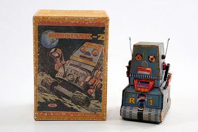 צעצוע רובוט פח ישן. r1 אריזה מקורית