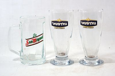 גולדסאטר בירה 3 כוסות