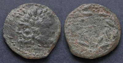 Сицилия под римским протекторатом, Лилибей (?), 200-190 годы до Р.Х., асс. АЕ асс, вес 5,01 гр. 